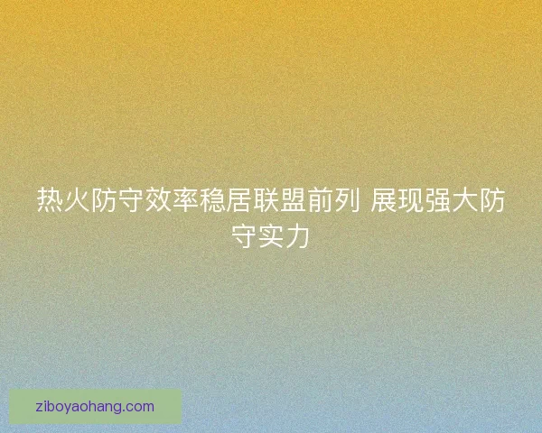 热火防守效率稳居联盟前列 展现强大防守实力
